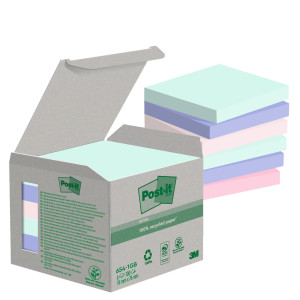 CF. 6PZ BLOCCO 100FG. POST-IT  NOTES GREEN 76X76MM 654-1GB NATURAL COD. 7100259123