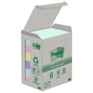 CF. 6PZ BLOCCO 100FG. POST-IT  NOTES GREEN 38X51MM 653-1GB NATURAL COD. 7100259445