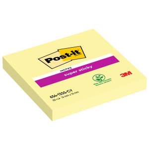 BLOCCO 90FOGLIETTI POST-IT  SUPER STICKY GIALLO CANARY 76X76MM 654-12SS-CY COD. 7100290155 CONFEZIONE DA 12