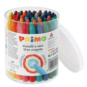 BARATTOLO 48 PASTELLI A CERA D9MM X 85MM PRIMO COD. 0503PC48E