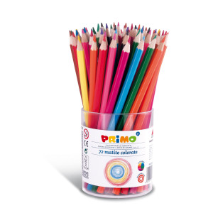 BICCHIERE DA 72 PASTELLI COLORATI 100 FSC IN 12 COLORI PRIMO COD. 505B72