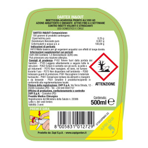 INSETTICIDA ANTIZANZARE PRONTO ALL'USO 500ML PROTEMAX COD. PROTE190