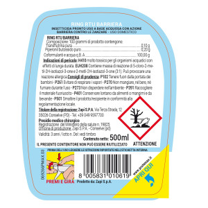 SPRAY AMBIENTE INSETTICIDA ANTIZANZARE 500ML PROTEMAX COD. PROTE220