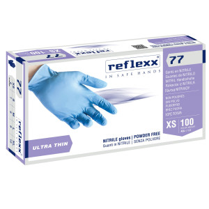 CONF 100 GUANTI IN NITRILE R77100 TAGLIA XS AZZURRI REFLEXX COD. R77100/XS(6)