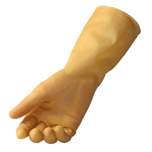 COPPIA DI GUANTI IN LATTICE NON FELPATO R92 TG. M GIALLO REFLEXX COD. R92/M