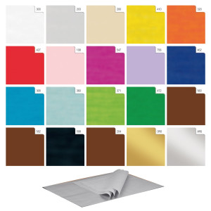 BUSTA 25FOGLI 50X70CM CARTA VELINA 24GR ARGENTO REX SADOCH COD. KV205ARG