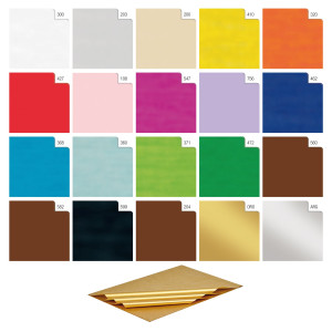 BUSTA 25FOGLI 50X70CM CARTA VELINA 24GR ORO REX SADOCH COD. KV205ORO
