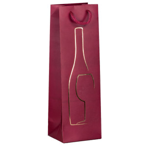 SHOPPER PORTABOTTGLIE C/MANICI IN CORDA 12X37X9CM ROSSO REX SADOCH COD. SDN12ROSSO CONFEZIONE DA 10