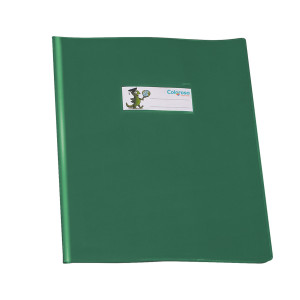 COPRIQUADERNO PVC LUCIDO COPRENTE GREENLINE A5 C/ALETTE VERDE RIPLAST COD. 34618044 CONFEZIONE DA 25