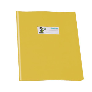 COPRIQUADERNO PVC LUCIDO COPRENTE GREENLINE A5 C/ALETTE GIALLO RIPLAST COD. 34618045 CONFEZIONE DA 25