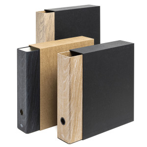REGISTRATORE COLOROSA WOOD C/CUSTODIA DIM. 29X34CM DORSO 8CM COL.ASS RI.PLAST COD. 36WRC8.1