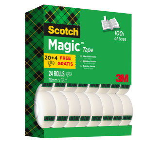 PROMO PACK 20+4 NASTRO ADESIVO SCOTCHÂ® MAGIC 810 19MMX33MT COD. 7100138956
