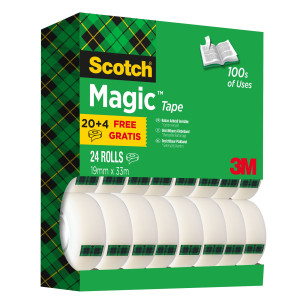 PROMO PACK 20+4 NASTRO ADESIVO SCOTCHÂ® MAGIC 810 19MMX33MT COD. 7100138956