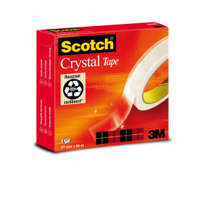NASTRO ADESIVO SCOTCHÂ® CRYSTAL CLEAR 600 66MTX19MM COD. 7100027400