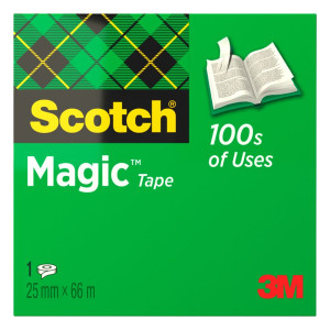 NASTRO ADESIVO SCOTCHÂ® MAGIC 810-2566 25MMX66MT INVISIBILE PERMANENTE COD. 7100027389