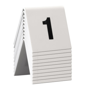 SET DA 1 A 10 NUMERI PER I TAVOLI SECURIT COD. TN-1-10-WT