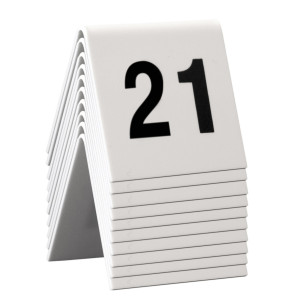 SET DA 21 A 30 NUMERI PER I TAVOLI SECURIT COD. TN-21-30-WT
