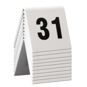 SET DA 31 A 40 NUMERI PER I TAVOLI SECURIT COD. TN-31-40-WT