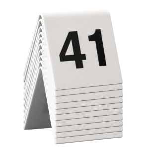 SET DA 41 A 50 NUMERI PER I TAVOLI SECURIT COD. TN-41-50-WT