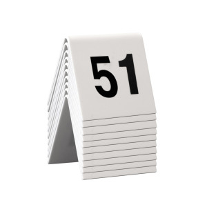 SET DA 51 A 60 NUMERI PER I TAVOLI SECURIT COD. TN-51-60-WT