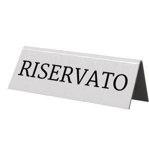 SET 5 'RISERVATO' PER I TAVOLI SECURIT COD. TN-RES-IT-WT