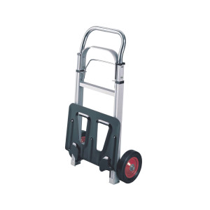 CARRELLO PORTATUTTO IN ALLUMINIO PIEGHEVOLE C/RUOTE PORTATA MAX 90KG COD. HT 2101