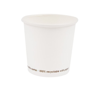 50 BICCHIERI IN CARTA 100ML BIANCO SIGNOR BIO COD. PGC001BIO50B