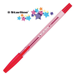 SCATOLA 50 PENNA SFERA ROSSO P.FINE 0.7MM STARLINE COD. STL1106