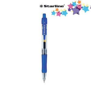 PENNA SFERA SCATTO INK GEL BLU 0.7MM FINE STARLINE COD. STL1209. CONFEZIONE DA 12