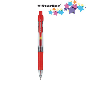 PENNA SFERA SCATTO INK GEL ROSSO 0.7MM FINE STARLINE COD. STL1210. CONFEZIONE DA 12
