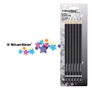 BLISTER 6 MATITE GRAFITE HB STARLINE COD. STL1900B.