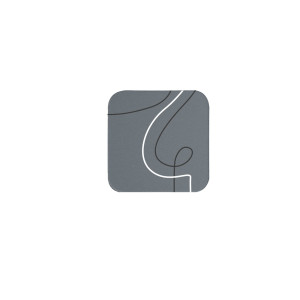 SOTTOBICCHIERE 10X10CM LINEA LINEE - GRIGIO (DELIST COD. F360067 CONFEZIONE DA 6