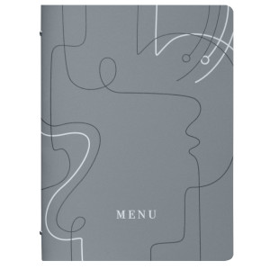 PORTAMENU' F.TO A4 24,6X31,6CM LINEA LINEE - GRIGIO COD. F360071 CONFEZIONE DA 3