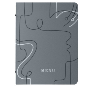 PORTAMENU' F.TO A5 17X23CM LINEA LINEE - GRIGIO COD. F360091 CONFEZIONE DA 3