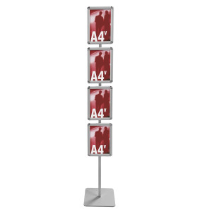 ESPOSITORE PORTA AVVISI CON 4 CORNICI A SCATTO A4 VERTICALE INUNO INFO JUNIOR COD. 3006139