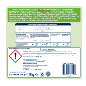 FUSTINO 100 TABS 20G 3IN1 ECO PER LAVASTOVIGLIE SVELTO COD. 101101881
