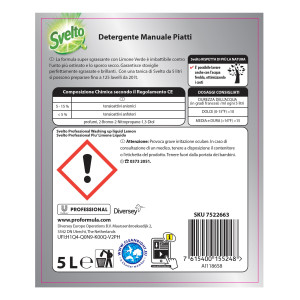 DETERGENTE PIATTI SVELTO LIMONE 5 LITRI COD. 7522663