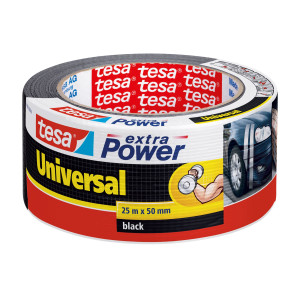 NASTRO ADESIVO 25MTX50MM NERO TESAÂ® EXTRA POWER UNIVERSAL COD. 56388-00001-08