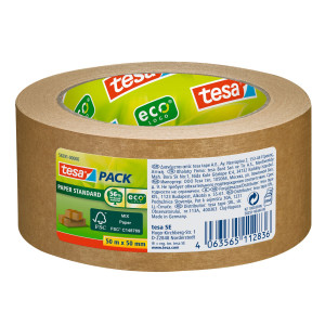 NASTRO ADESIVO 50MT X 50MM TESAPACK PAPER STANDARD ECOLOGO AVANA TESA COD. 58291-00000-00 CONFEZIONE DA 6