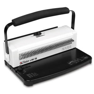 RILEGATRICE MANUALE UW15 DORSO METALLICO 34 ANELLI 3:1 TITANIUM COD. UW15