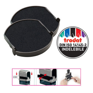 BLISTER DA 2 TAMPONI 6/4638 NERO TRODAT COD. 101569