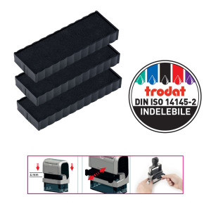 BLISTER DA 3 TAMPONI 6/4817 NERO TRODAT COD. 1421