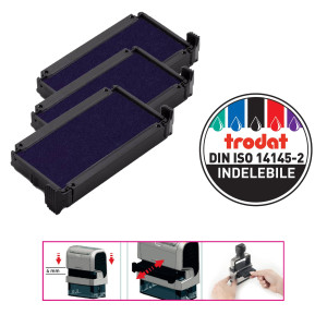 BLISTER DA 3 TAMPONI 6/4910 BLU TRODAT COD. 1427