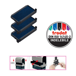 BLISTER DA 3 TAMPONI 6/4912 BLU TRODAT COD. 1494