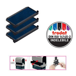 BLISTER DA 3 TAMPONI 6/4915 BLU TRODAT COD. 1512