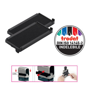 BLISTER DA 2 TAMPONI 6/4914 NERO TRODAT COD. 53601.