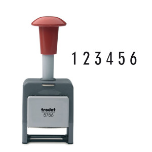 TIMBRO NUMERATORE 5756/P AUTOMATICO 6 COLONNE 5,5MM AUTOINCHIOSTRANTE TRODAT COD. 86621.