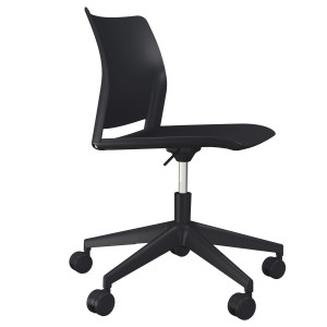 SEDIA HOME/OFFICE ALPHA GN NERO S/BRACCIOLI COD. APGN nero