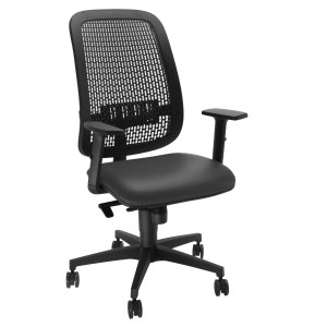 SEDIA OPERATIVA EQUITY SCHIENALE PP E SEDUTA SIMILPELLE NERA C/BRACC. COD. EQUY19 C/BRACC