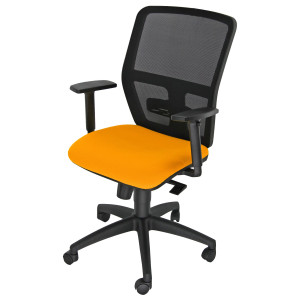SEDUTA OPERATIVA ERGONOMICA KEMPER KMA ARANCIO CON BRACCIOLI REGOLABILI COD. KMA/BRF/EA